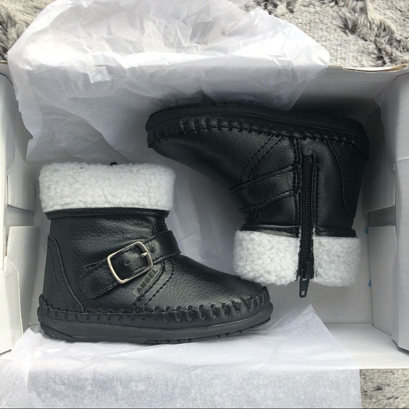 L'Amour & Angel (3 infant) black UNISEX boots NEW IN BOX. - Picture 2 of 9